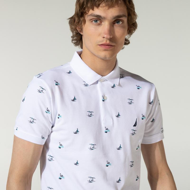 NAUTICA ERKEK BEYAZ SLIM FIT POLO
