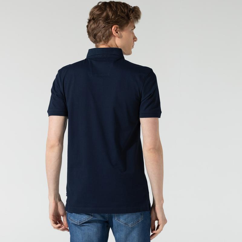 NAUTICA ERKEK LACİVERT SLIM FIT POLO