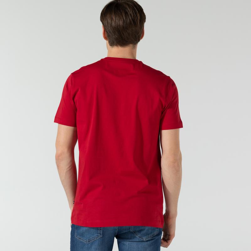 NAUTICA ERKEK KIRMIZI OVERSIZE BASKILI T-SHIRT