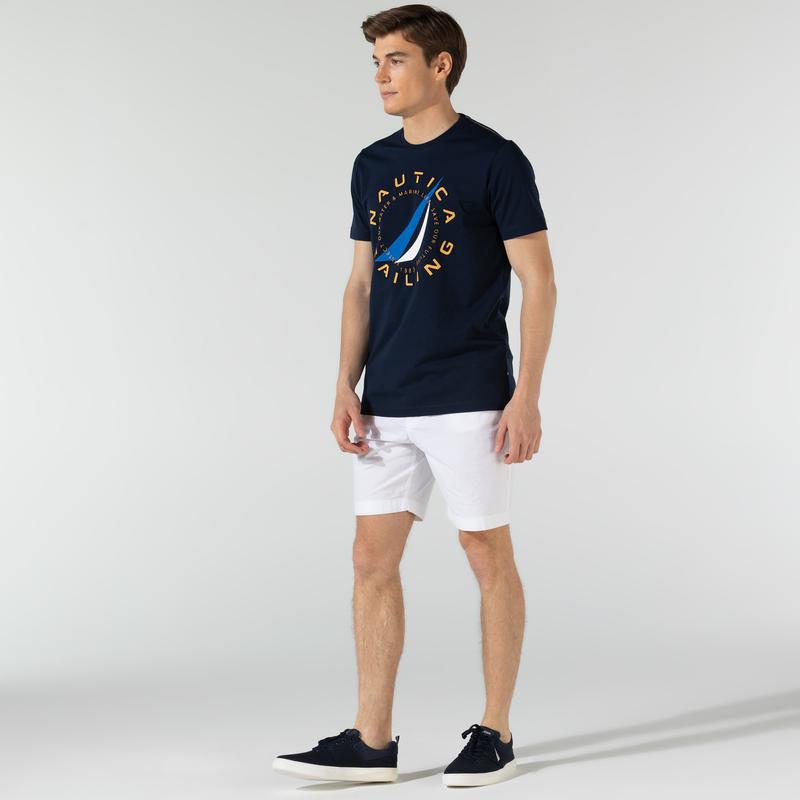 NAUTICA ERKEK BEYAZ SLIM FIT BERMUDA ŞORT