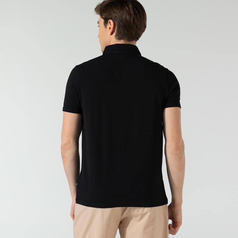 NAUTICA ERKEK SİYAH SLIM FIT POLO