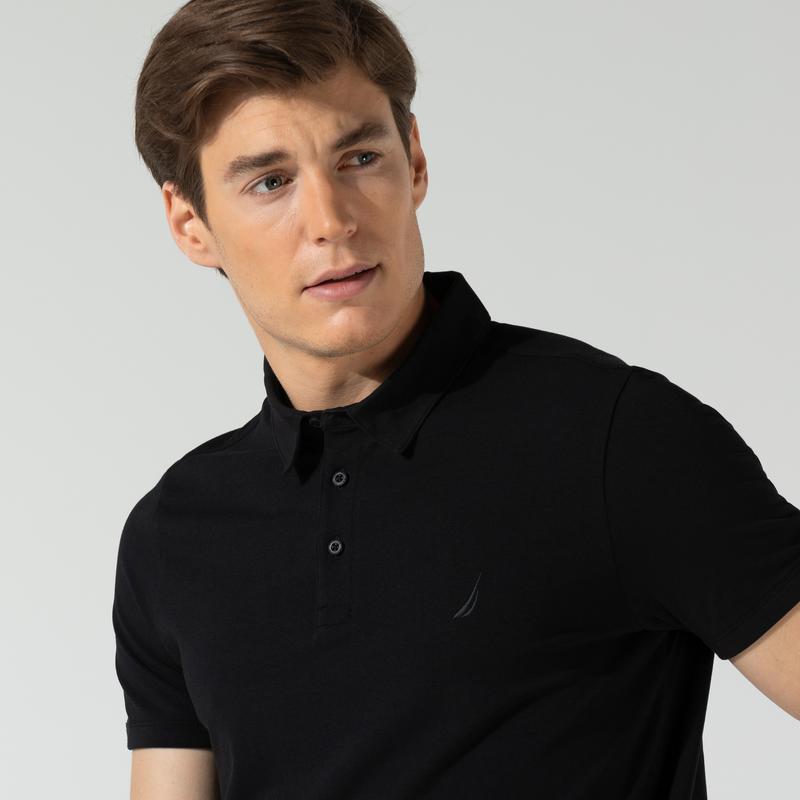NAUTICA ERKEK SİYAH SLIM FIT POLO