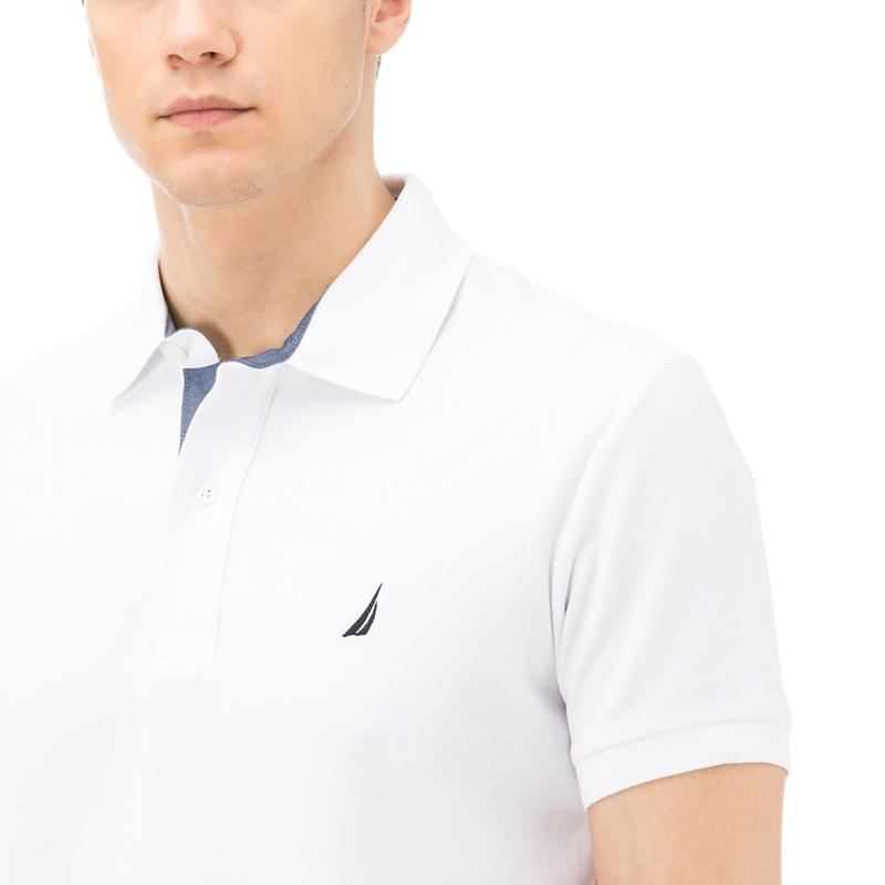 NAUTICA ERKEK SLIM FIT BEYAZ PERFORMANS POLO