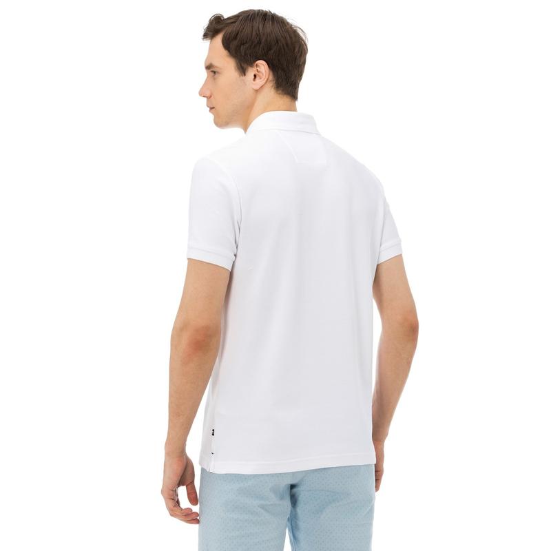 NAUTICA ERKEK SLIM FIT BEYAZ PERFORMANS POLO