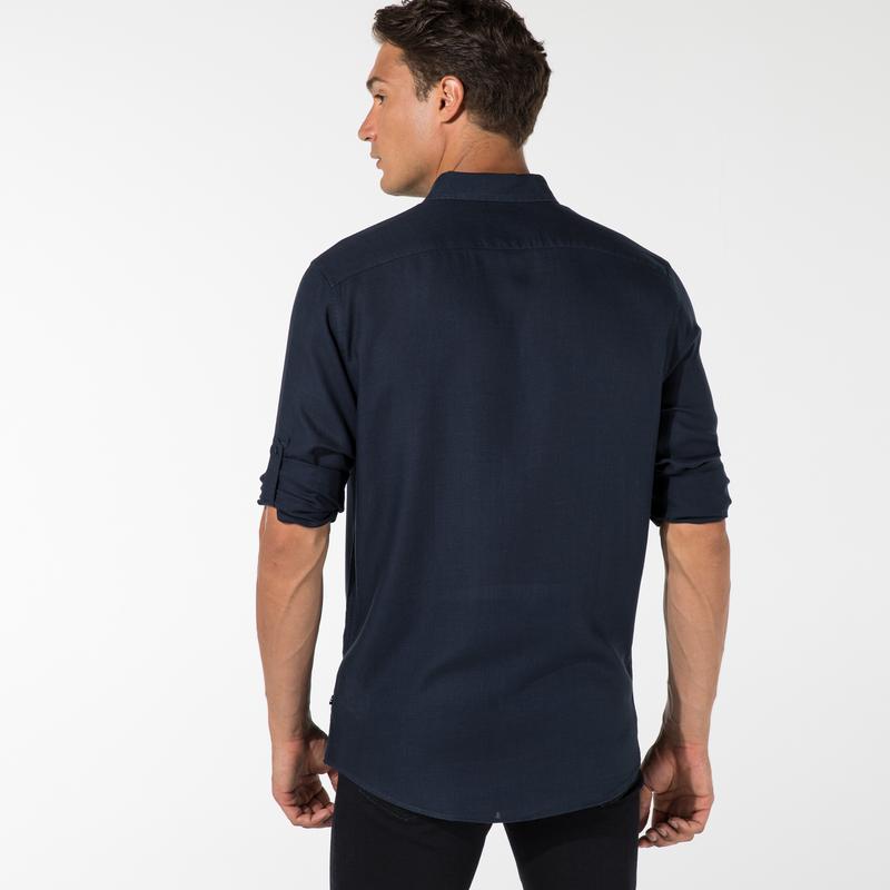 NAUTICA ERKEK LACİVERT CLASSIC FIT UZUN KOLLU GÖMLEK