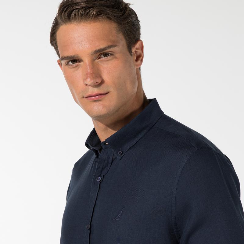 NAUTICA ERKEK LACİVERT CLASSIC FIT UZUN KOLLU GÖMLEK