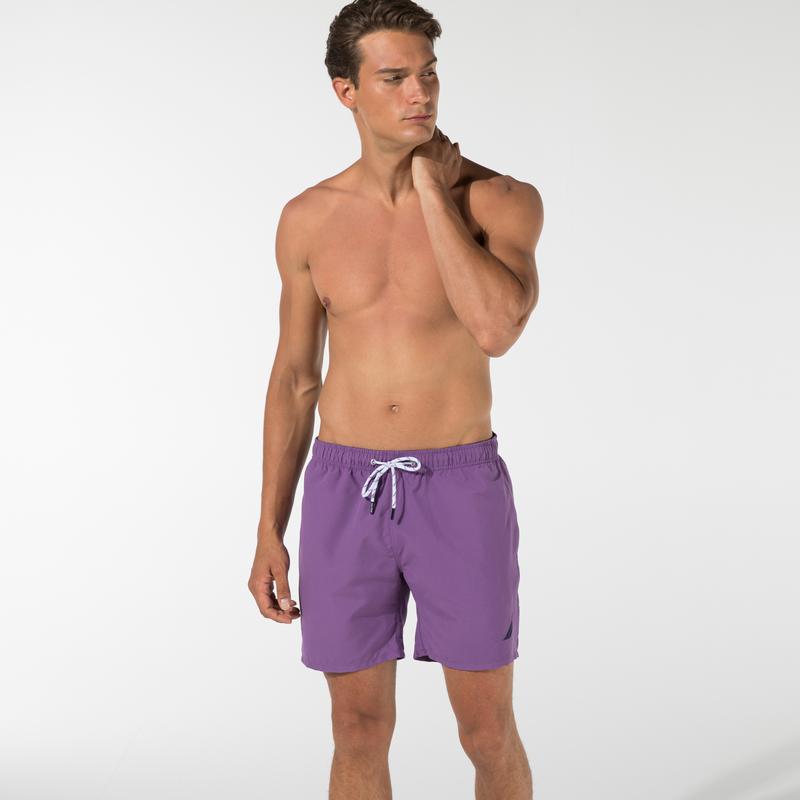 NAUTICA ERKEK MOR STANDART FIT UZUN BOY ŞORT MAYO