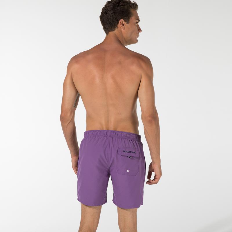 NAUTICA ERKEK MOR STANDART FIT UZUN BOY ŞORT MAYO
