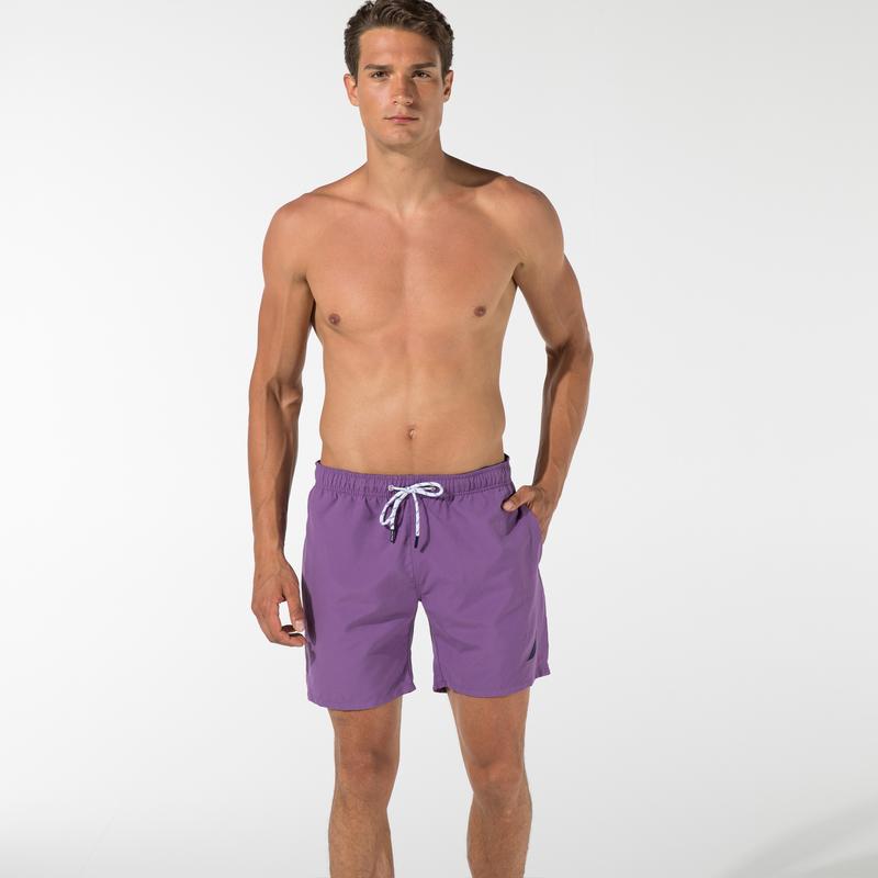 NAUTICA ERKEK MOR STANDART FIT UZUN BOY ŞORT MAYO