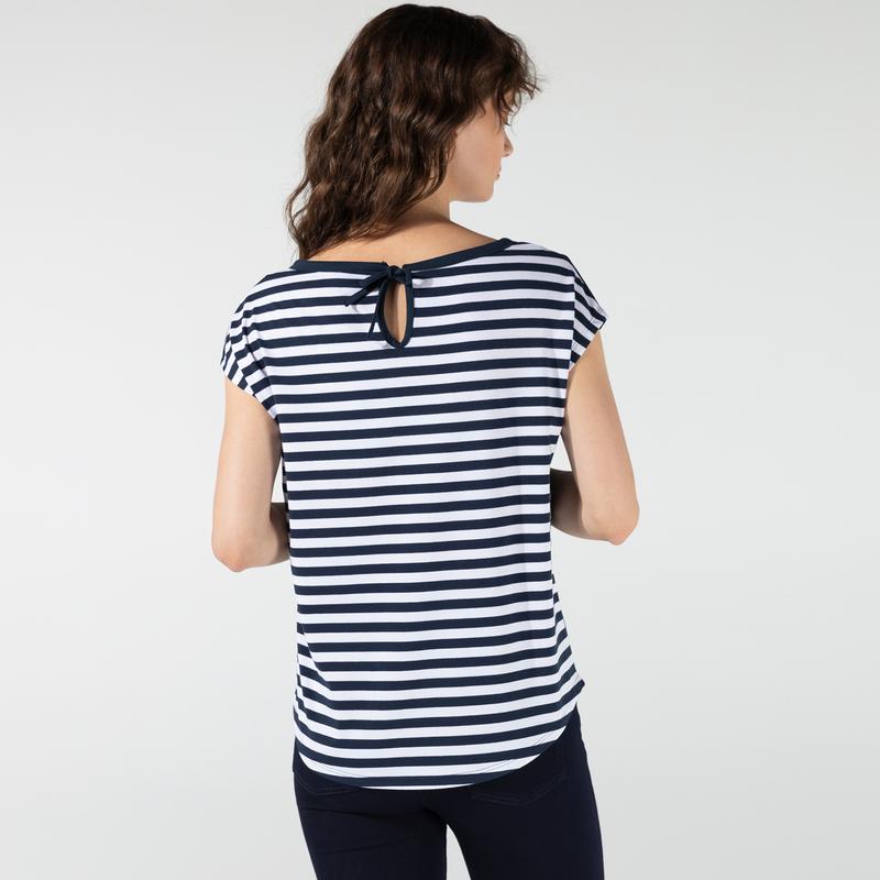 NAUTICA KADIN LACİVERT BASKILI T-SHIRT
