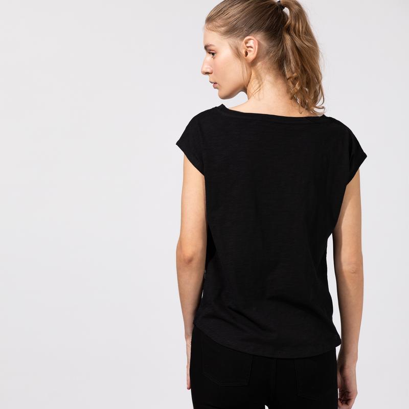 NAUTICA KADIN SİYAH BASKILI T-SHIRT