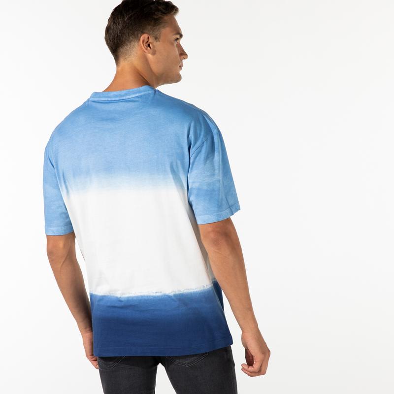 NAUTICA ERKEK MAVİ BLOK DESENLİ T-SHIRT