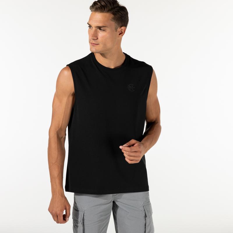 NAUTICA ERKEK SİYAH KOLSUZ T-SHIRT