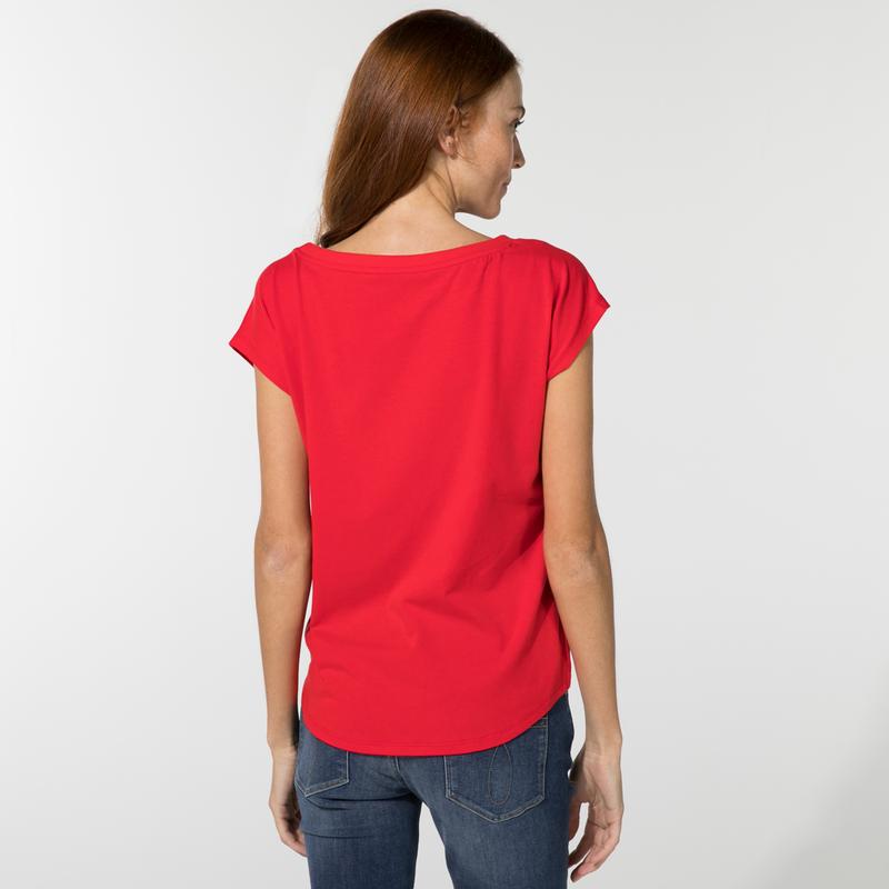 NAUTICA KADIN KIRMIZI BASKILI T-SHIRT