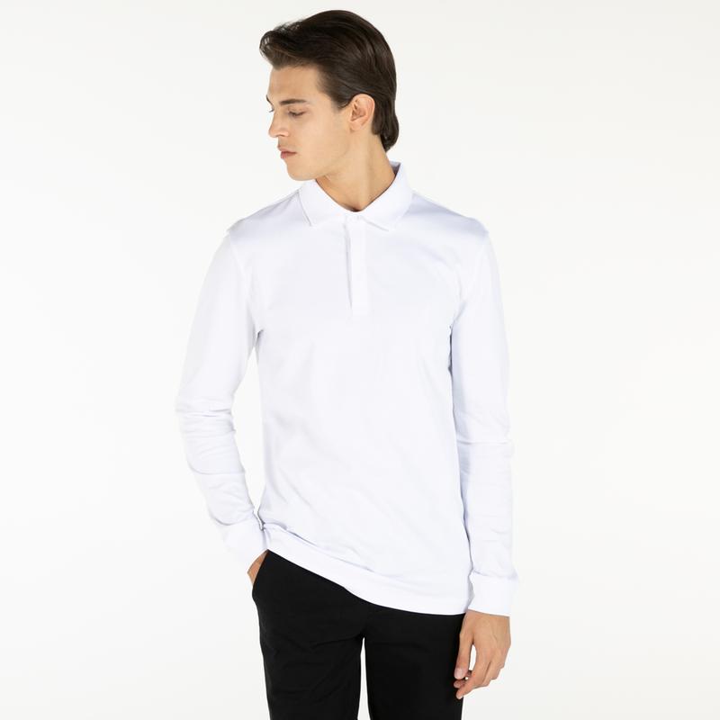 NAUTICA Erkek Slim Fit Beyaz Polo