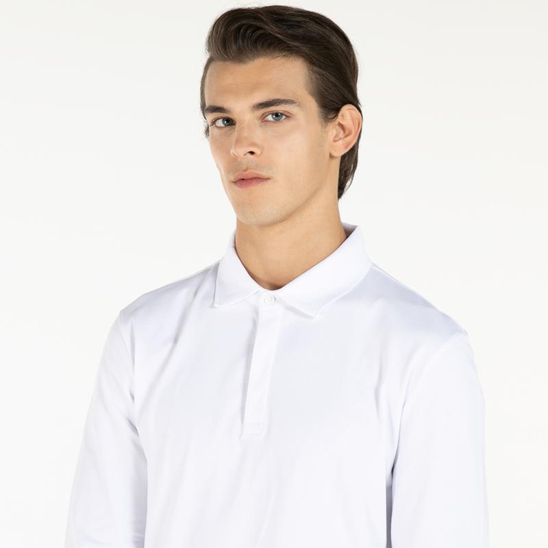 NAUTICA Erkek Slim Fit Beyaz Polo