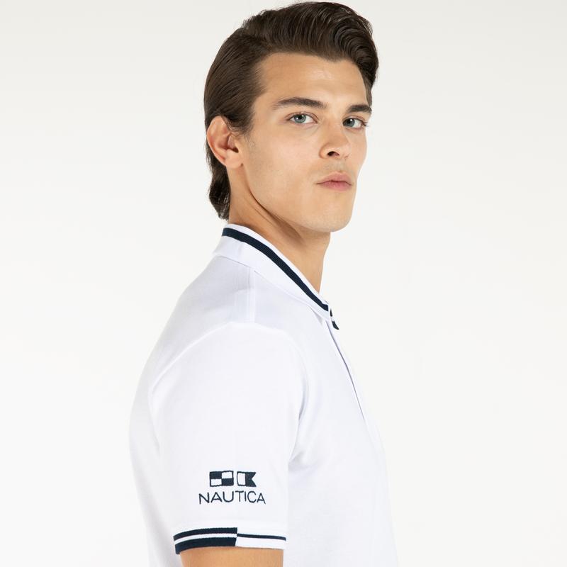 NAUTICA ERKEK BEYAZ SLIM FIT POLO