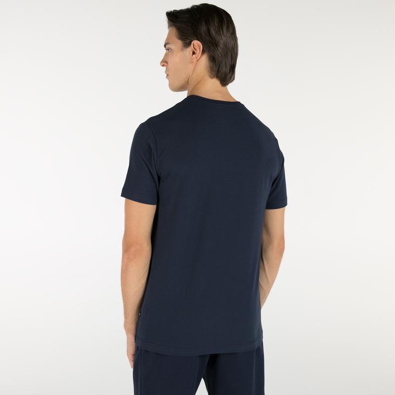 NAUTICA ERKEK LACİVERT BASKILI T-SHIRT