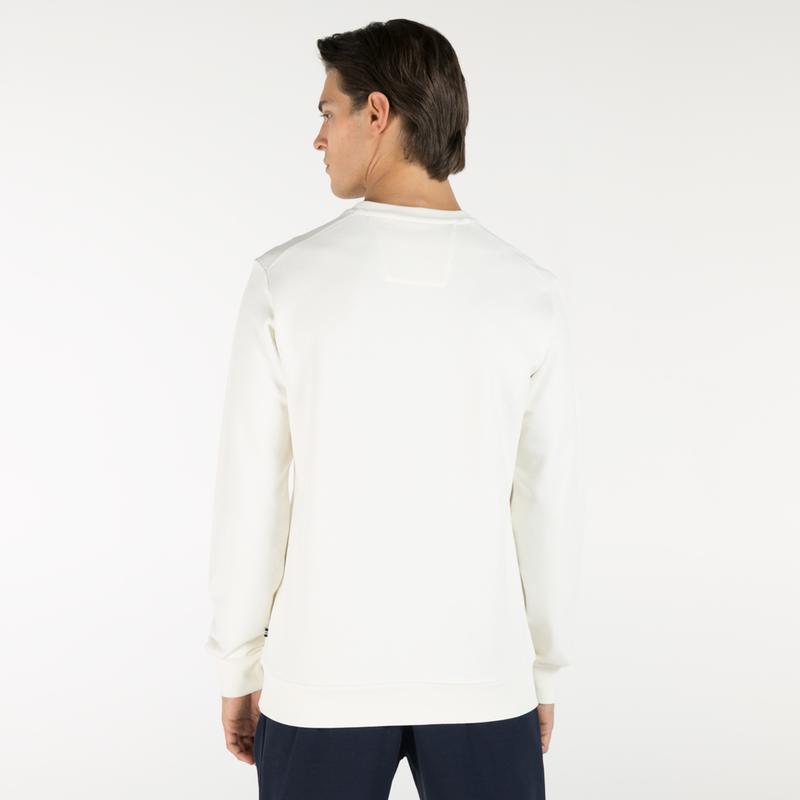 NAUTICA ERKEK KIRIK BEYAZ BASKILI SWEATSHIRT
