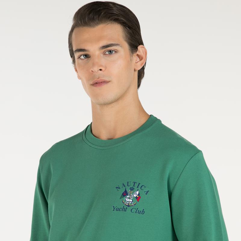 NAUTICA ERKEK YEŞİL BASKILI SWEATSHIRT