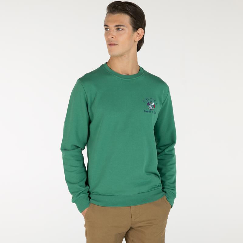 NAUTICA ERKEK YEŞİL BASKILI SWEATSHIRT