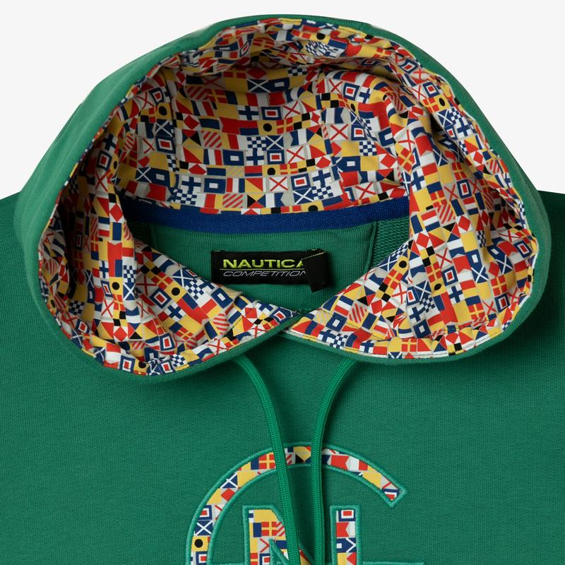 NAUTICA ERKEK ÇOCUK YEŞİL BASKILI KAPÜŞONLU SWEATSHIRT