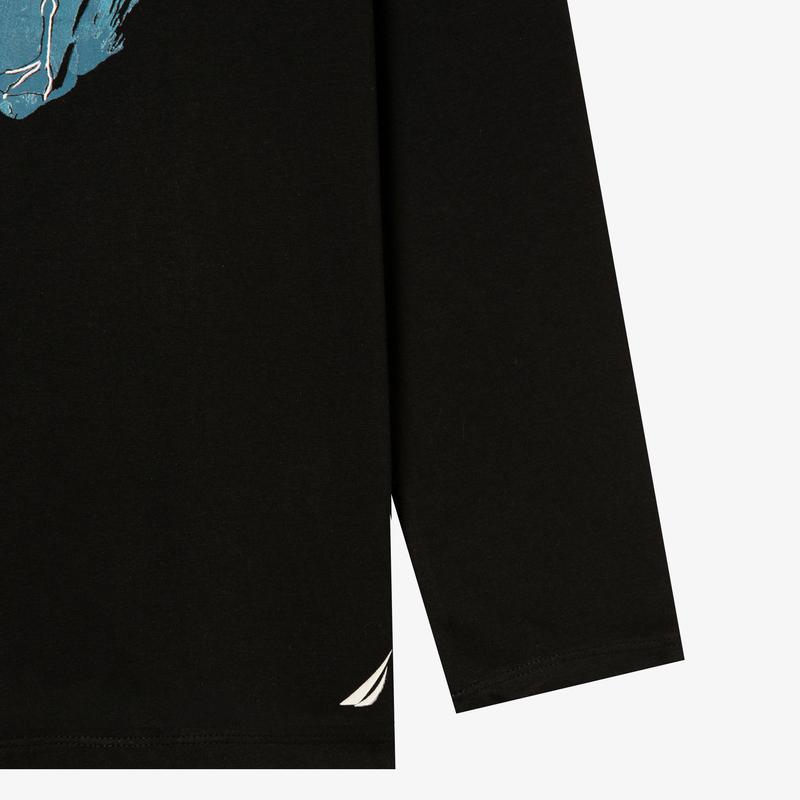 NAUTICA ERKEK ÇOCUK SİYAH BASKILI T-SHIRT