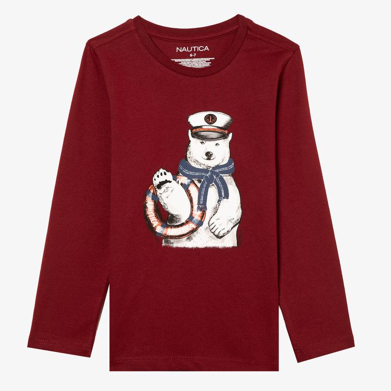 NAUTICA ERKEK ÇOCUK KIRMIZI BASKILI T-SHIRT
