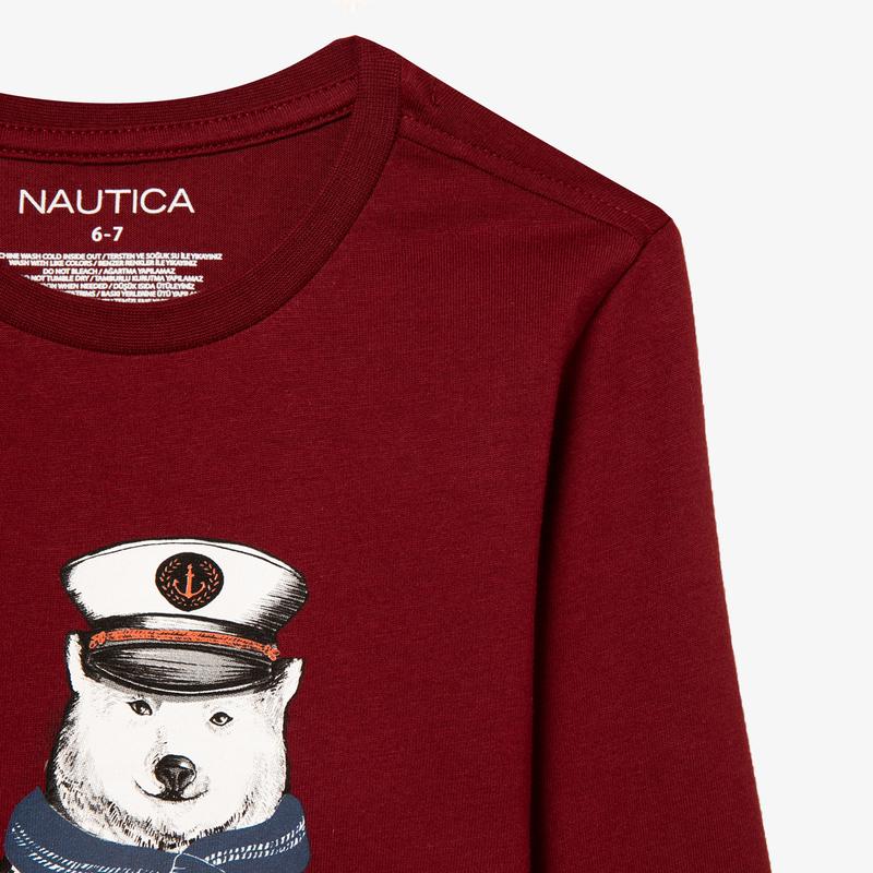 NAUTICA ERKEK ÇOCUK KIRMIZI BASKILI T-SHIRT