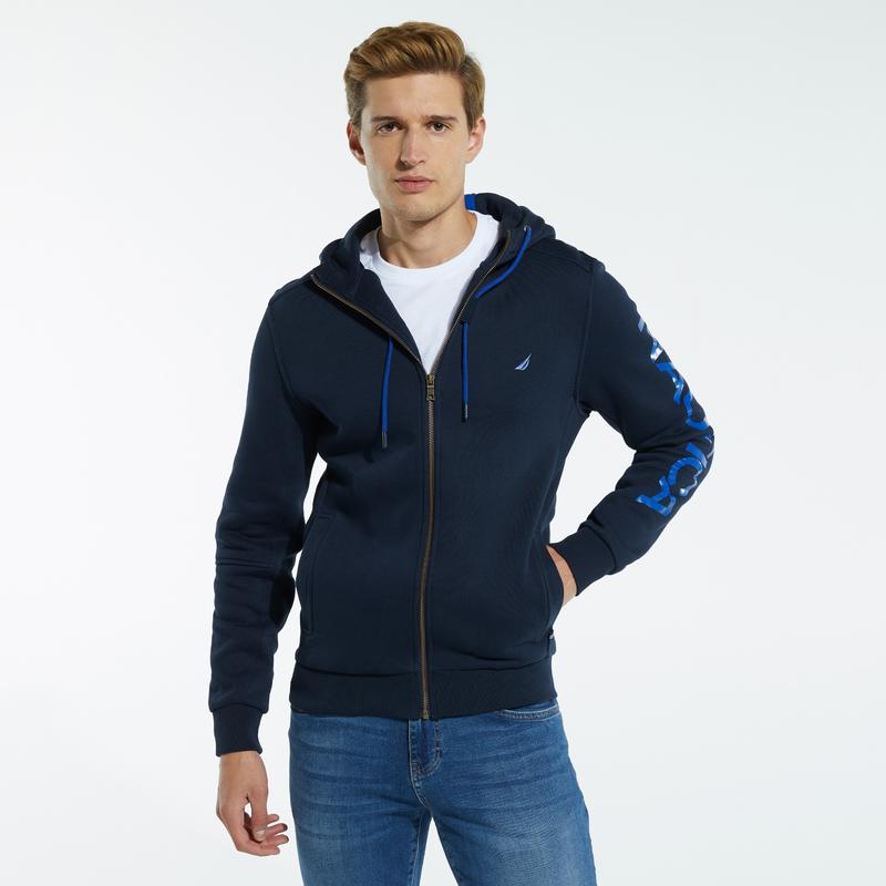 NAUTICA UZUN KOLLU DÜZ LACİVERT ERKEK SWEATSHIRT