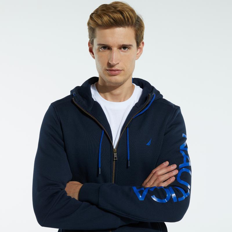 NAUTICA UZUN KOLLU DÜZ LACİVERT ERKEK SWEATSHIRT