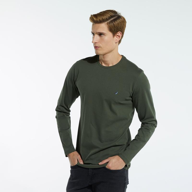 NAUTICA ERKEK YEŞİL UZUN KOLLU T-SHIRT