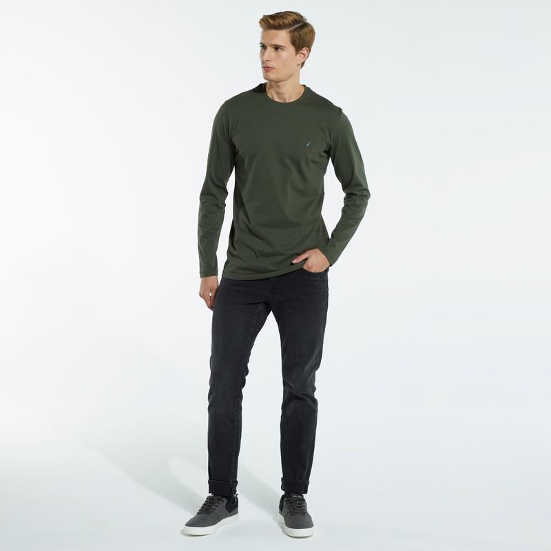 NAUTICA ERKEK YEŞİL UZUN KOLLU T-SHIRT