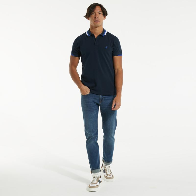 NAUTICA ERKEK LACİVERT KISA KOLLU POLO