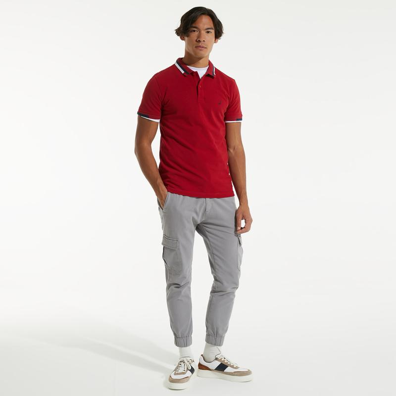 NAUTICA ERKEK KIRMIZI KISA KOLLU POLO