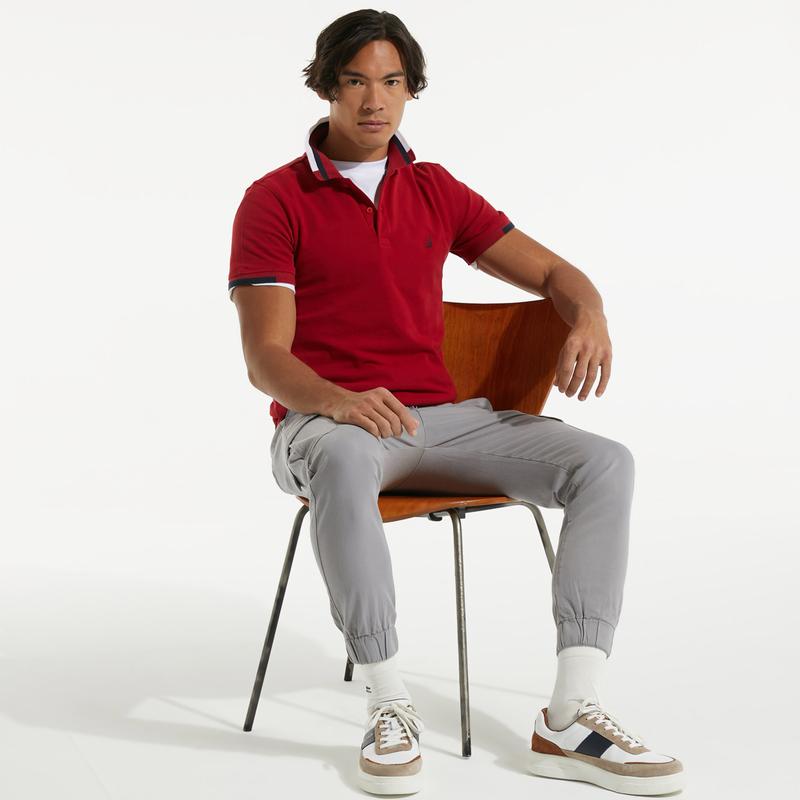 NAUTICA ERKEK KIRMIZI KISA KOLLU POLO