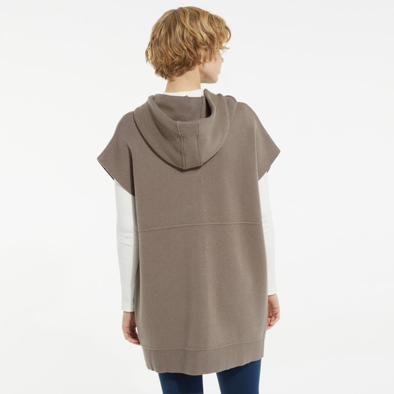 NAUTICA KADIN GRİ FERMUARLI TRİKO HIRKA