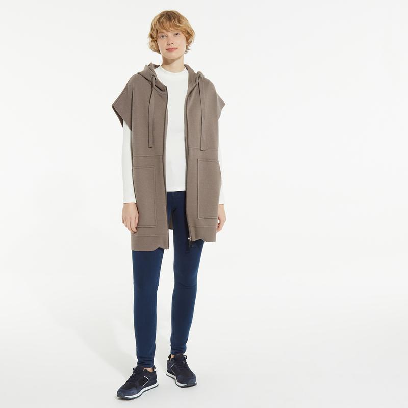 NAUTICA KADIN GRİ FERMUARLI TRİKO HIRKA