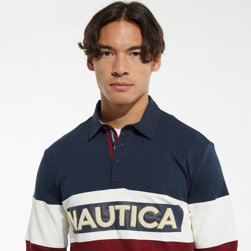 NAUTICA ERKEK LACİVERT CLASSİC FİT BLOK DESEN POLO