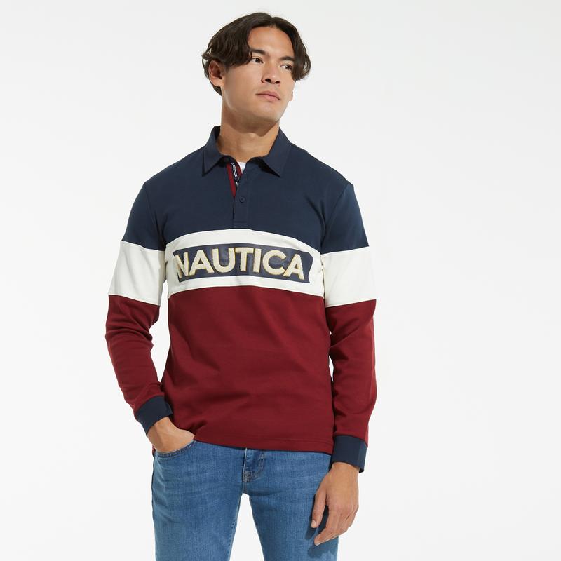 NAUTICA ERKEK LACİVERT CLASSİC FİT BLOK DESEN POLO
