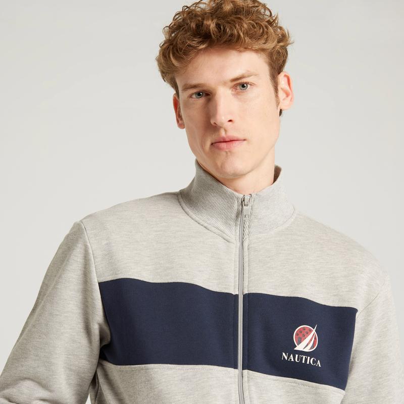 NAUTICA ERKEK GRİ FERMUARLI SWEATSHIRT
