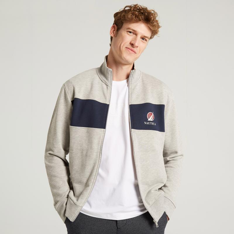 NAUTICA ERKEK GRİ FERMUARLI SWEATSHIRT