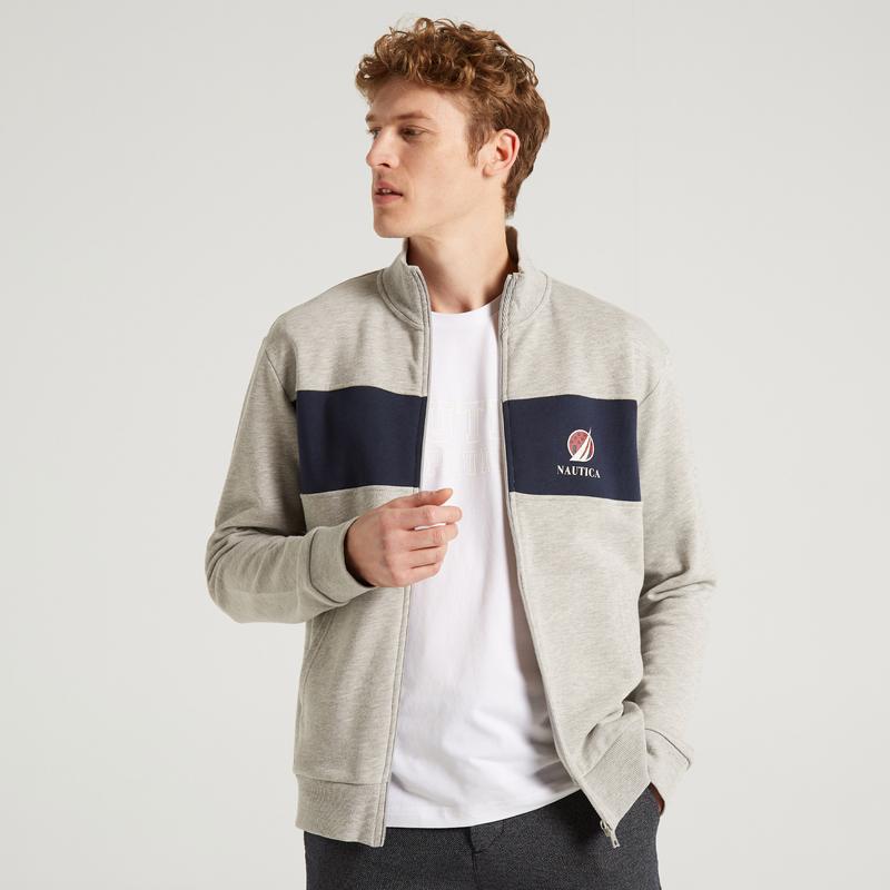 NAUTICA ERKEK GRİ FERMUARLI SWEATSHIRT