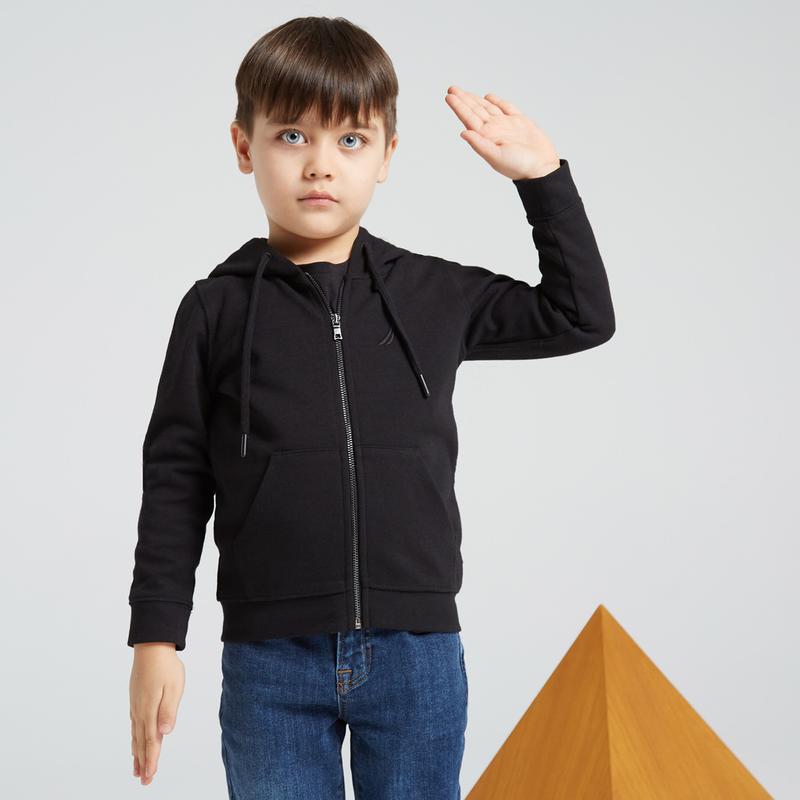 NAUTICA ERKEK ÇOCUK SİYAH KAPÜŞONLU SWEATSHIRT