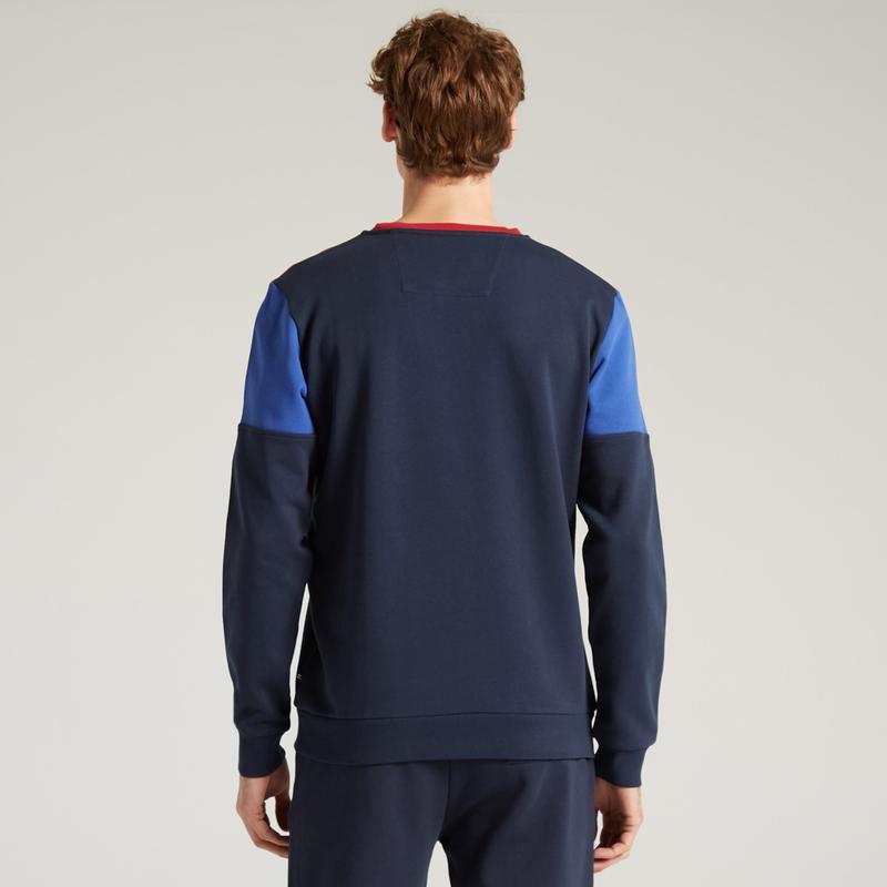 NAUTICA ERKEK LACİVERT BLOK DESEN SWEATSHIRT