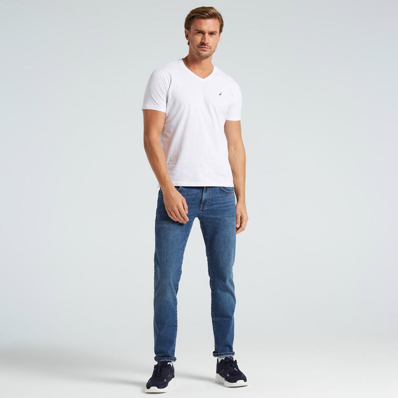NAUTICA ERKEK BEYAZ STANDART FIT KISA KOLLU T-SHIRT