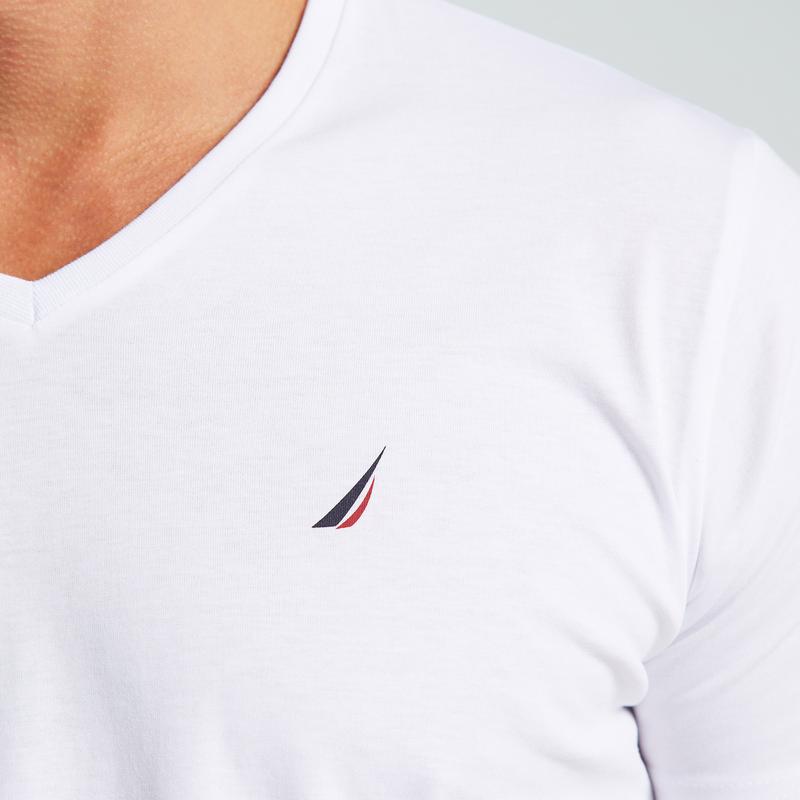 NAUTICA ERKEK BEYAZ STANDART FIT KISA KOLLU T-SHIRT