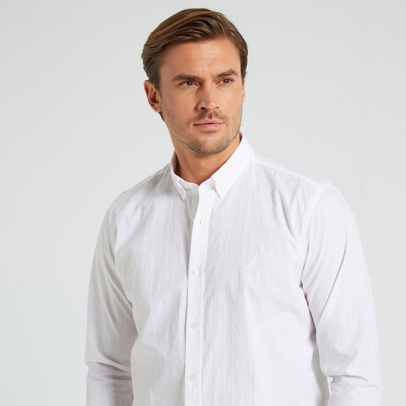 NAUTICA ERKEK BEYAZ CLASSIC FIT UZUN KOLLU GÖMLEK