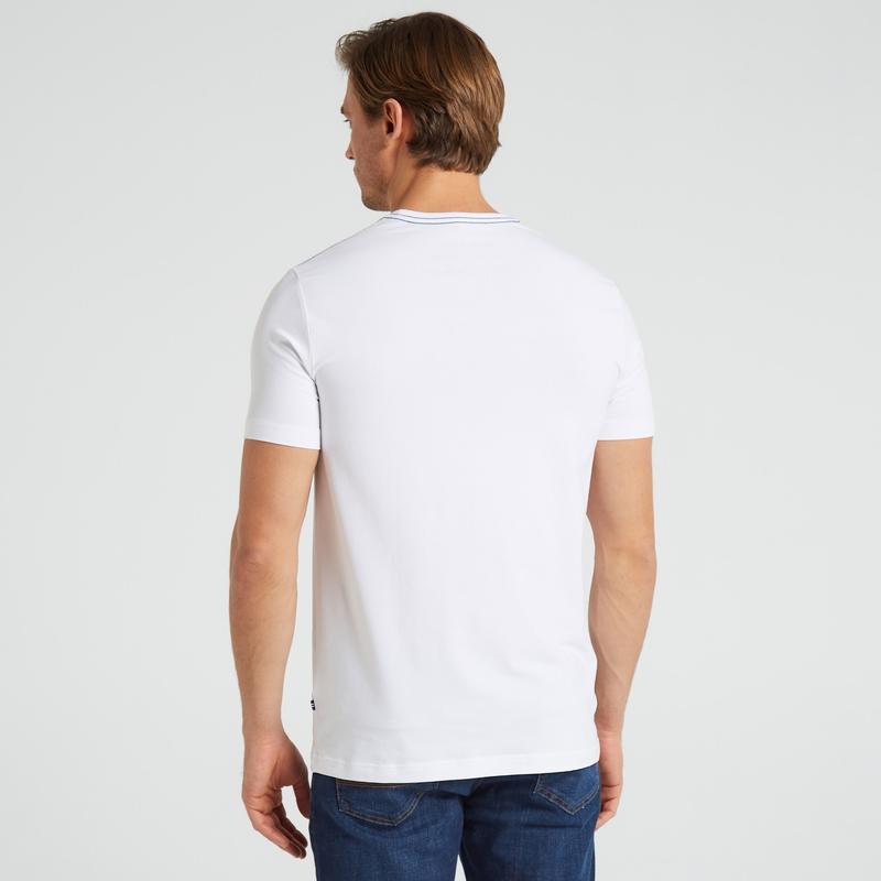 NAUTICA ERKEK BEYAZ STANDART FIT KISA KOLLU T-SHIRT