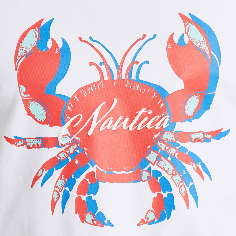 NAUTICA ERKEK BEYAZ STANDART FIT KISA KOLLU T-SHIRT